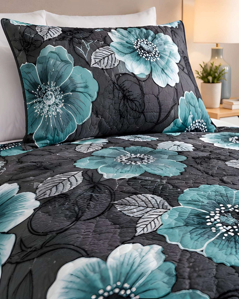 CUBRECAMA 1.5 PLAZAS QUILT LIVIANO CON ALMOHADA - 1