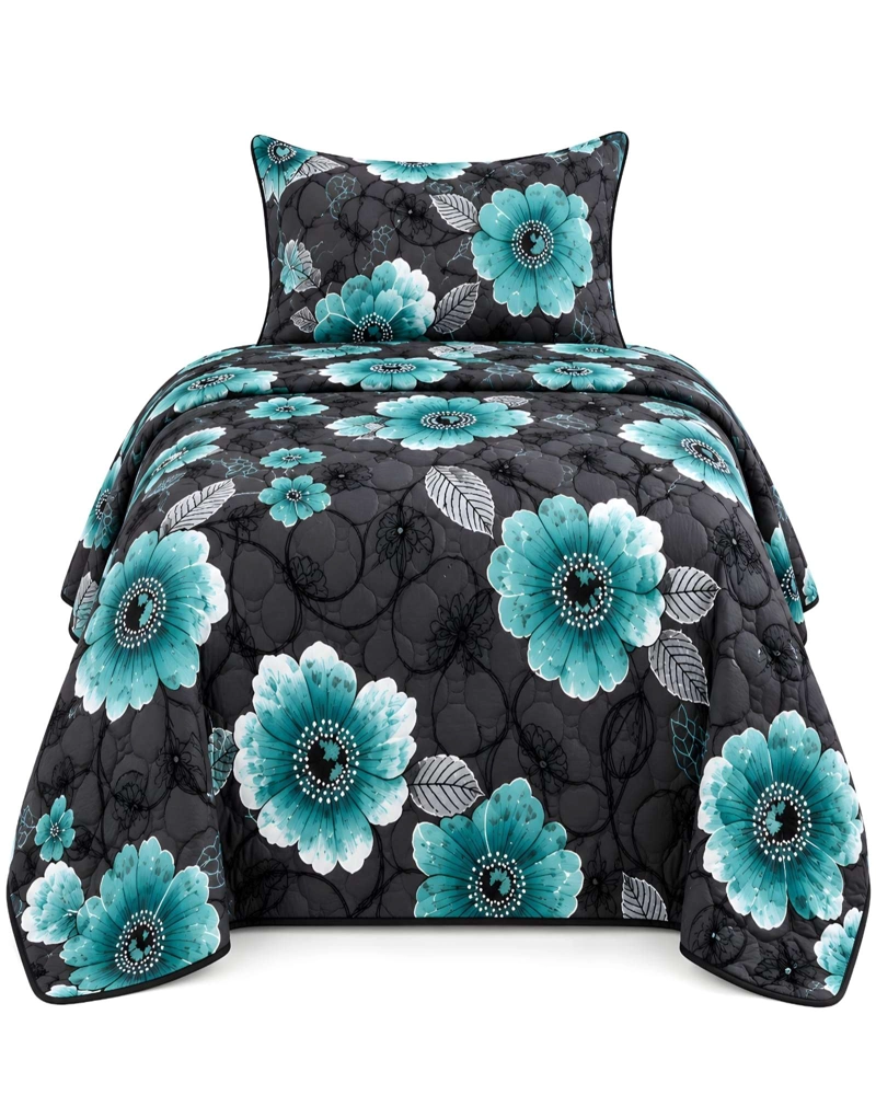 CUBRECAMA 1.5 PLAZAS QUILT LIVIANO CON ALMOHADA - 6