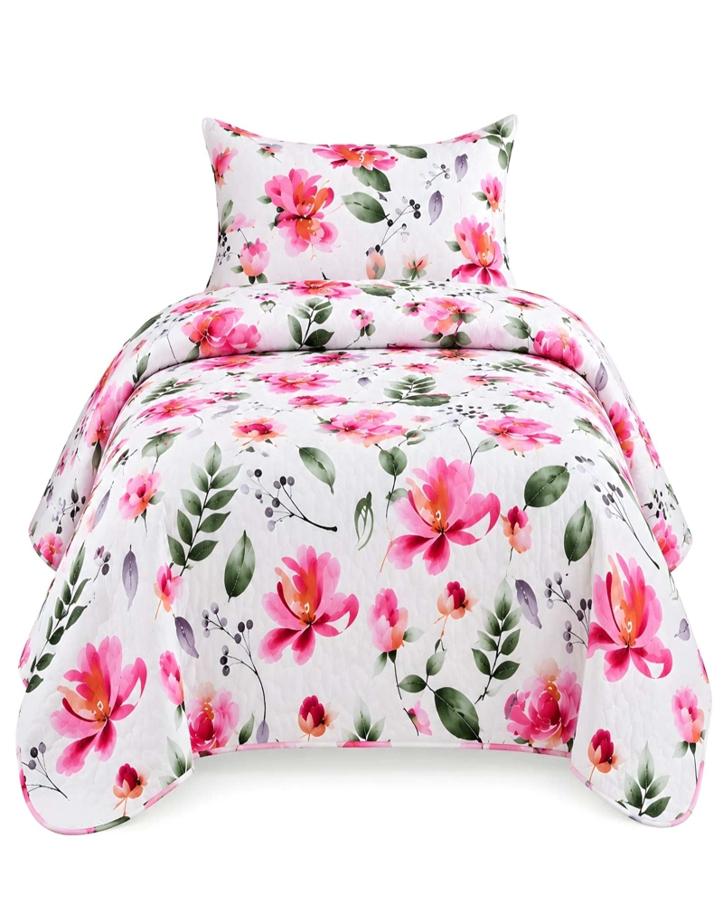 CUBRECAMA 1.5 PLAZAS QUILT LIVIANO CON ALMOHADA - 6