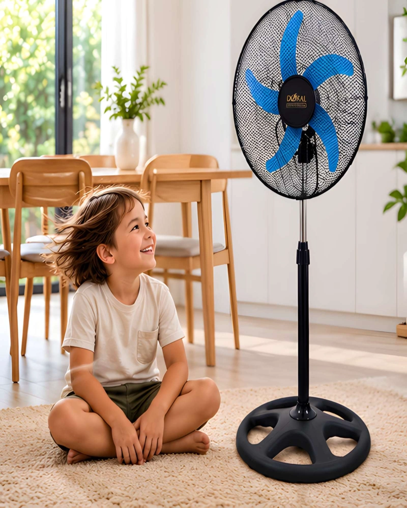 VENTILADOR DE PEDESTAL 18 PULGADAS CON HE LICE DE 5 ASPAS - 3