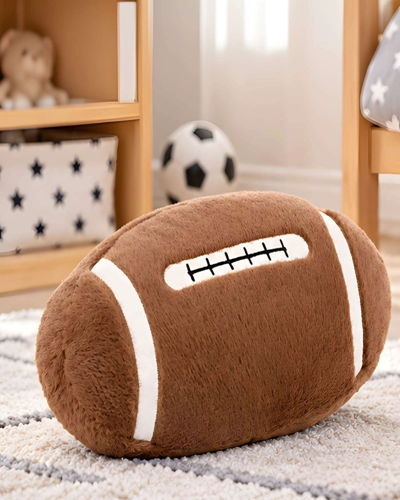 COJIN FORMA BALON FUTBOL AMERICANO 30 CM PARA CUARTO O SALA TV - 2