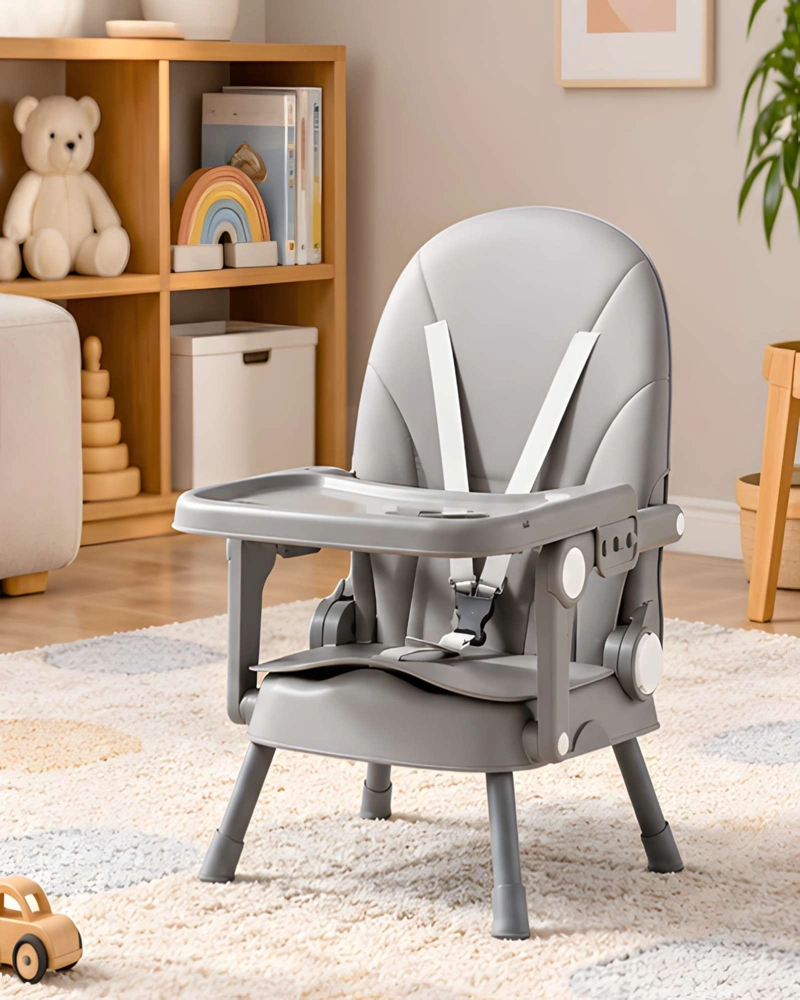 COMEDOR INFANTIL ELEVADO 2 EN 1 CON ACOLCHADO, REPOSAPIE S Y ARNE S DE 5 PUNTOS - 1