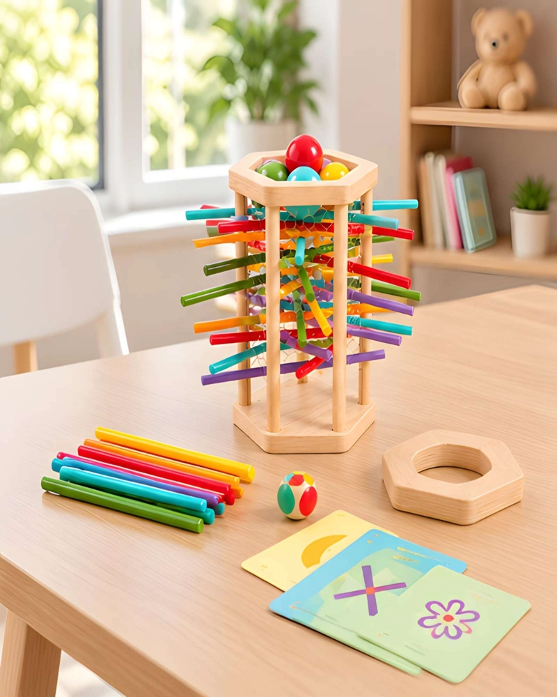 JUEGO DE MADERA MONTESSORI TORRE DE EQUILIBRIO INFANTIL - 1