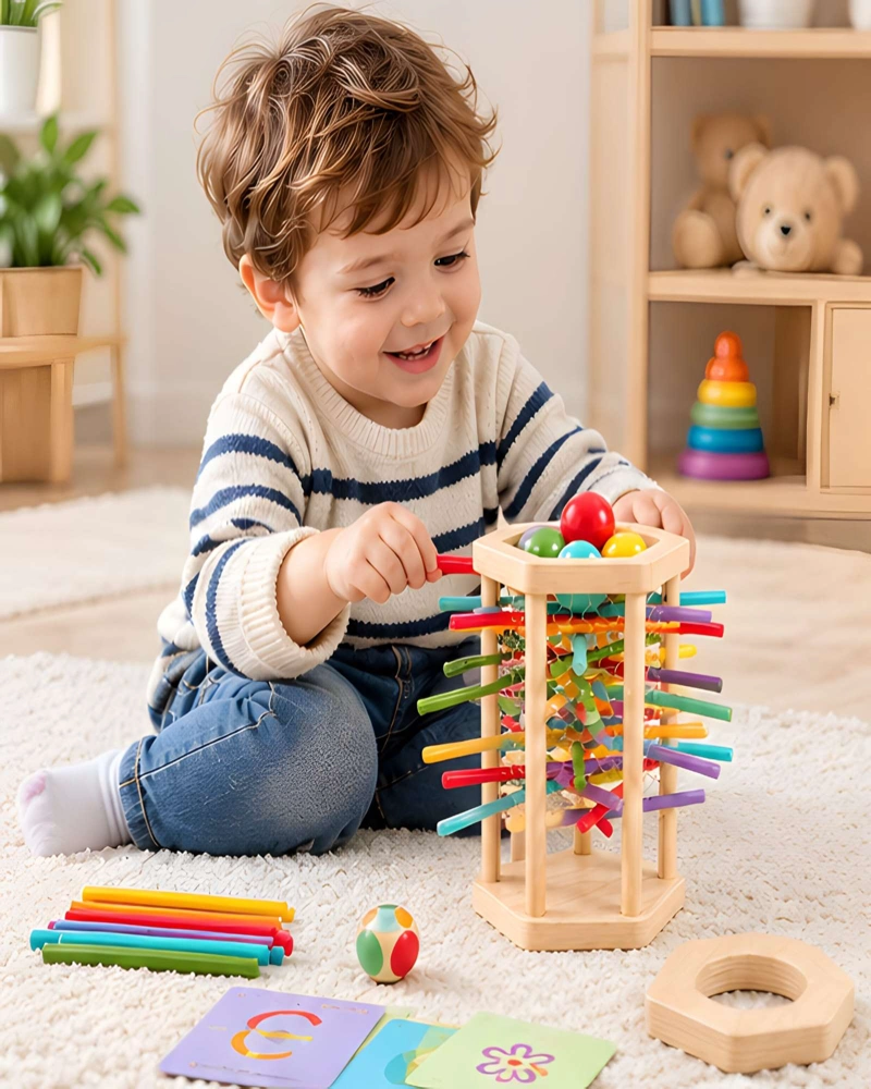 JUEGO DE MADERA MONTESSORI TORRE DE EQUILIBRIO INFANTIL - 3