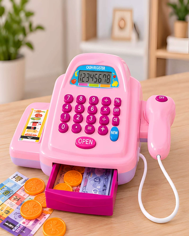 SET DE CAJA REGISTRADORA INFANTIL INTERACTIVO CON PANTALLA LCD - 1