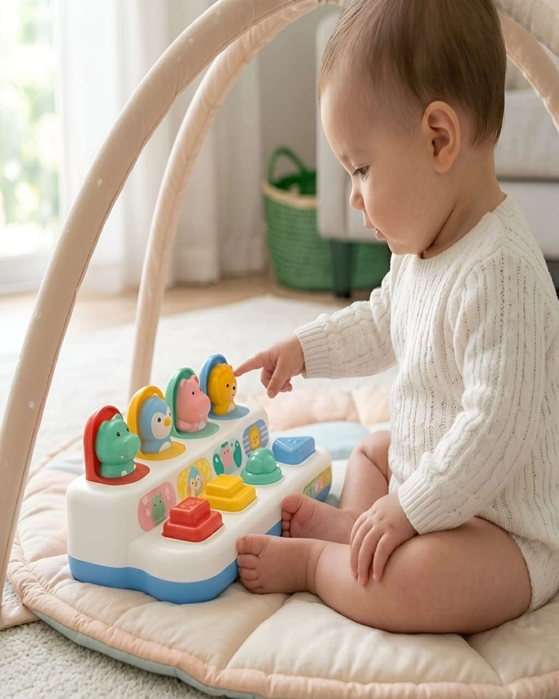 JUGUETE DIDACTICO POP UP ANIMALES PARA DESARROLLO MOTRIZ INFANTIL - 1