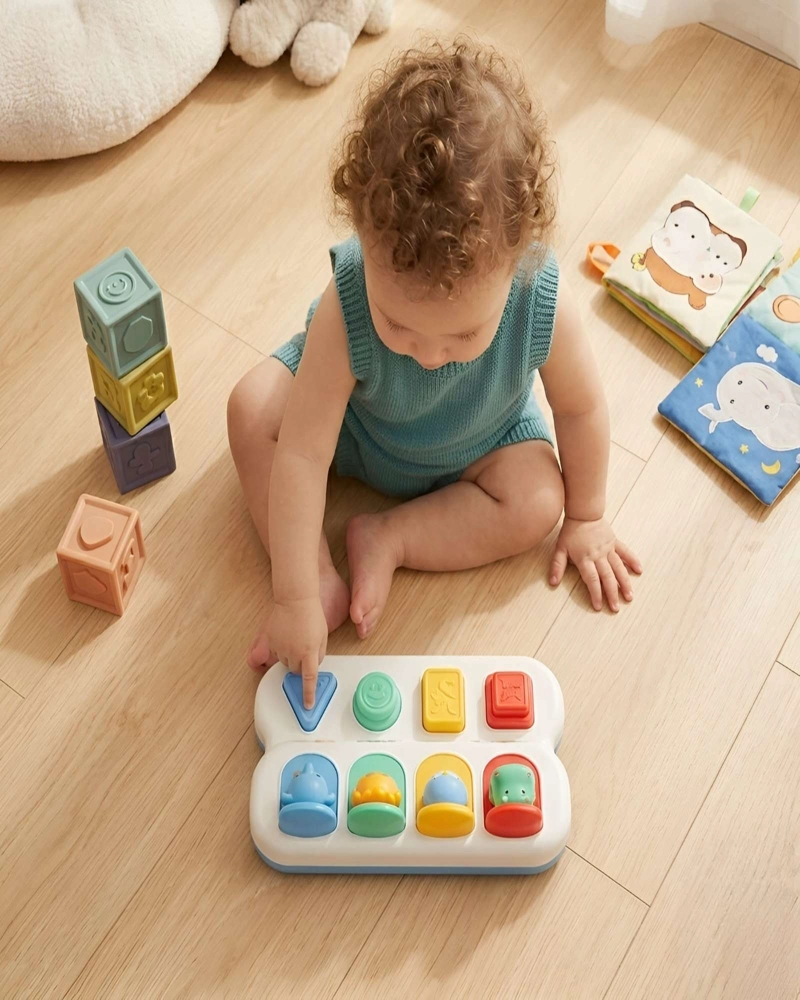 JUGUETE DIDACTICO POP UP ANIMALES PARA DESARROLLO MOTRIZ INFANTIL - 2
