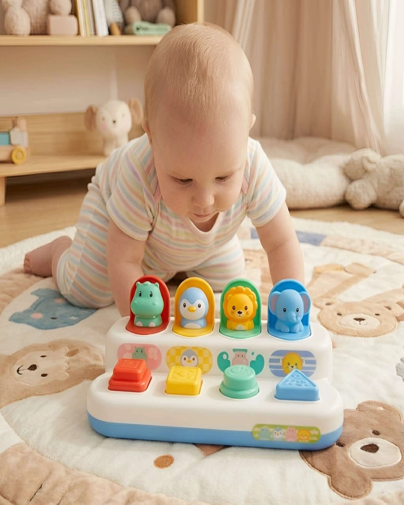 JUGUETE DIDACTICO POP UP ANIMALES PARA DESARROLLO MOTRIZ INFANTIL - 3