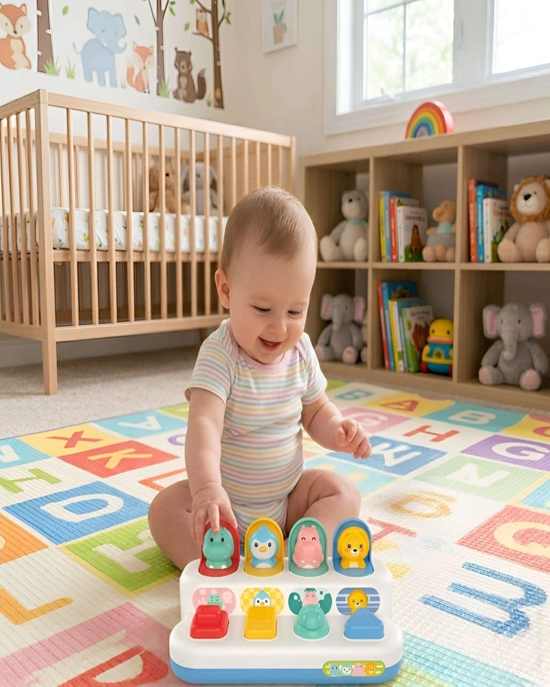 JUGUETE DIDACTICO POP UP ANIMALES PARA DESARROLLO MOTRIZ INFANTIL - 5