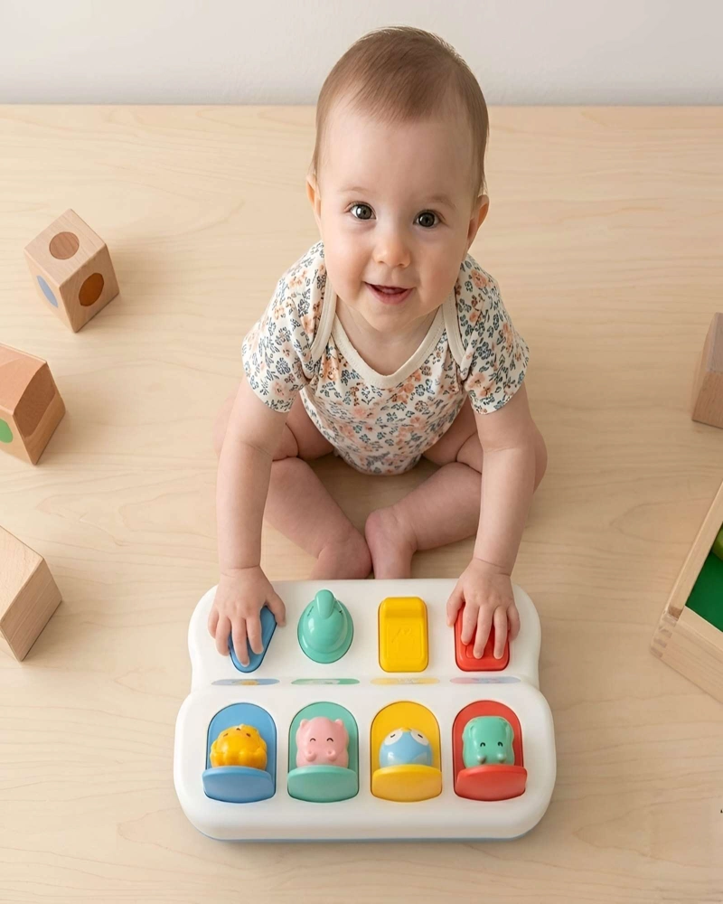 JUGUETE DIDACTICO POP UP ANIMALES PARA DESARROLLO MOTRIZ INFANTIL - 6