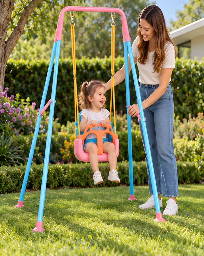 JUEGO DE COLUMPIO METALICO INDIVIDUAL PARA CASA Y JARDIN - 4