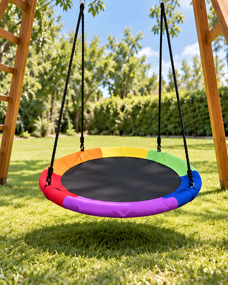 COLUMPIO NIDO PARA NIÑOS JUEGO JARDIN CON CORREAS Y GANCHOS - 1