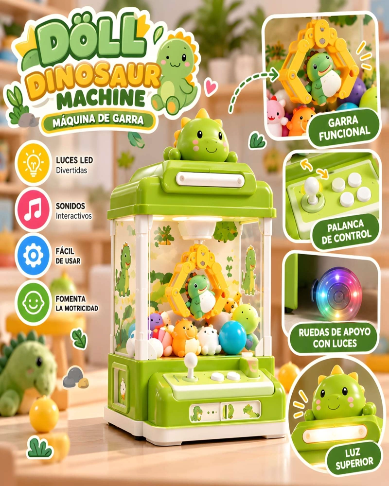 CENTRO DE ENTRETENIMIENTO ARCADE INFANTIL CON MINI PELUCHES - 5
