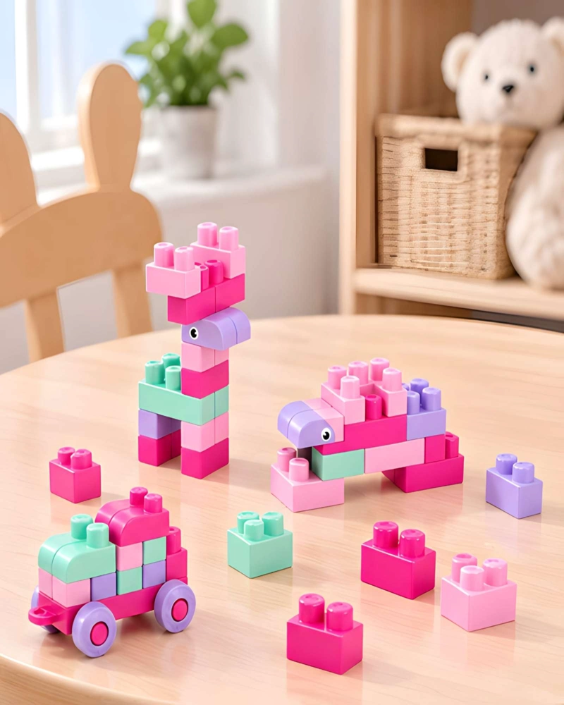 BLOQUES DE CONSTRUCCION FLEXIBLES 80 PIEZAS BLANDAS - 3