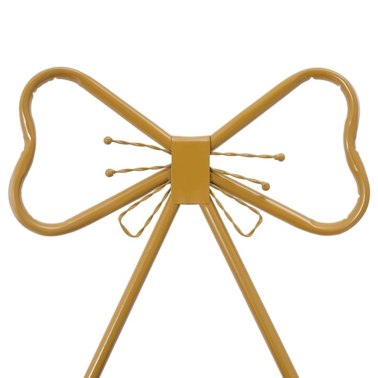 TABURETE SILLA METAL CUERO DORADO BLANCO HADA - 8