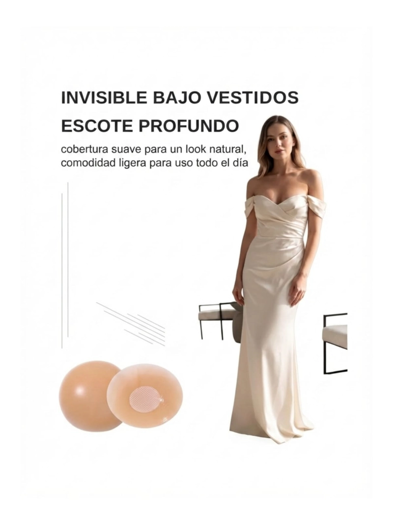 PARCHES CUBREPEZONES DE SILICONA PREMIUM EFECTO INVISIBLE - 2