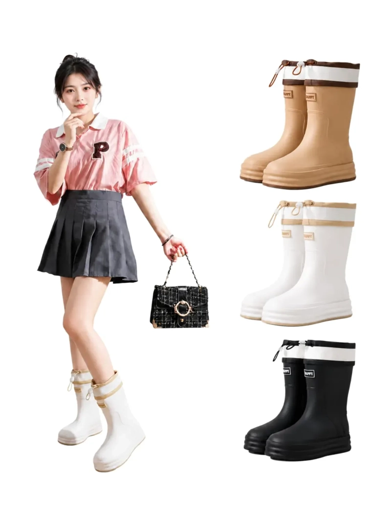 BOTAS MUJER BOTAS PARA LA LLUVIA BOTAS DE AGUA  MUJER - 1