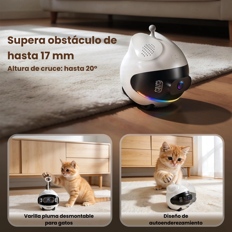 CAMARA ROBOT MOVIL VIGILANCIA REMOTA VISION NOCTURNA 1080P WIFI CON PLUMA - 2
