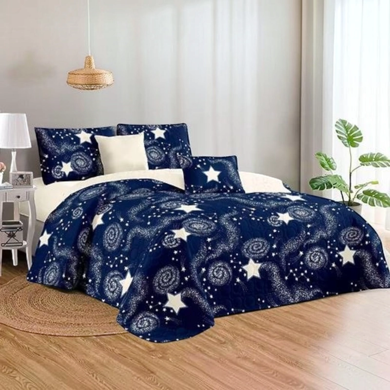 CUBRECAMA QUILT DE VERANO DE 1.5 PLAZAS MEDIDA 180X230CM DELGADO + 1 FUNDA DE ALMOHADA CMV15P-GS-17 - 1