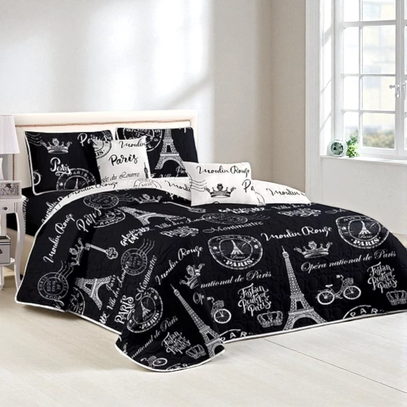CUBRECAMA QUILT DE VERANO DE 2 PLAZAS MEDIDA 230X250CM DELGADO + 2 FUNDAS DE ALMOHADA CMV2P-GS-37 - 1