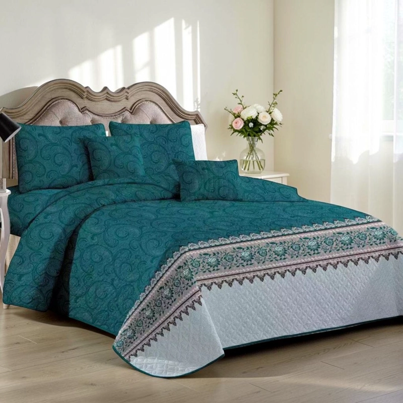 CUBRECAMA QUILT DE VERANO DE 1.5 PLAZAS MEDIDA 180X230CM DELGADO + 1 FUNDA DE ALMOHADA CMV15P-KD-38 - 1