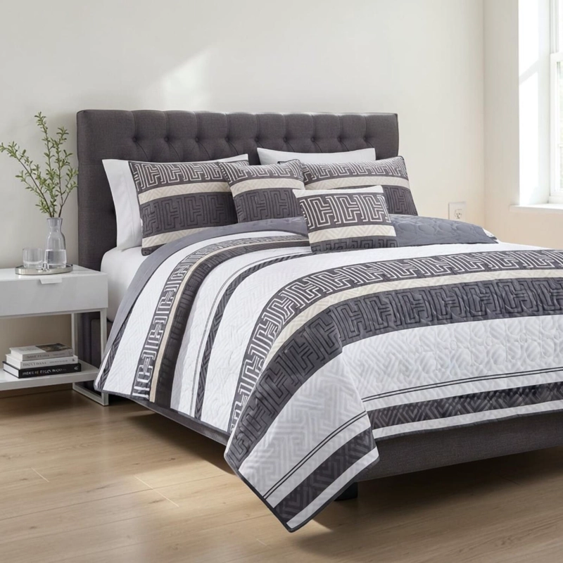 CUBRECAMA QUILT DE VERANO DE 2 PLAZAS MEDIDA 230X250CM DELGADO + 2 FUNDAS DE ALMOHADA CMV2P-KD-26 - 1