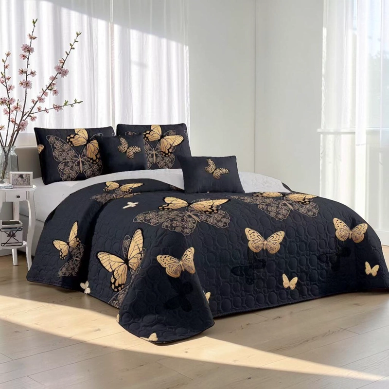 CUBRECAMA QUILT DE VERANO DE 1.5 PLAZAS MEDIDA 180X230CM DELGADO + 1 FUNDA DE ALMOHADA CMV15P-KD-28 - 1