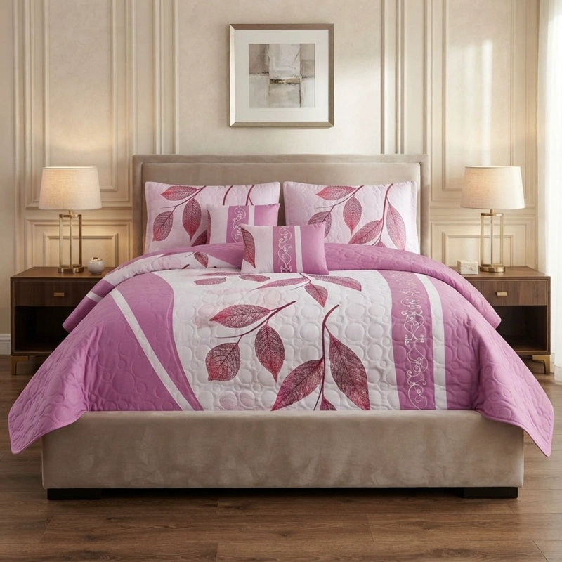 CUBRECAMA QUILT DE VERANO DE 2 PLAZAS MEDIDA 230X250CM DELGADO + 2 FUNDAS DE ALMOHADA CMV2P-KD-28 - 1