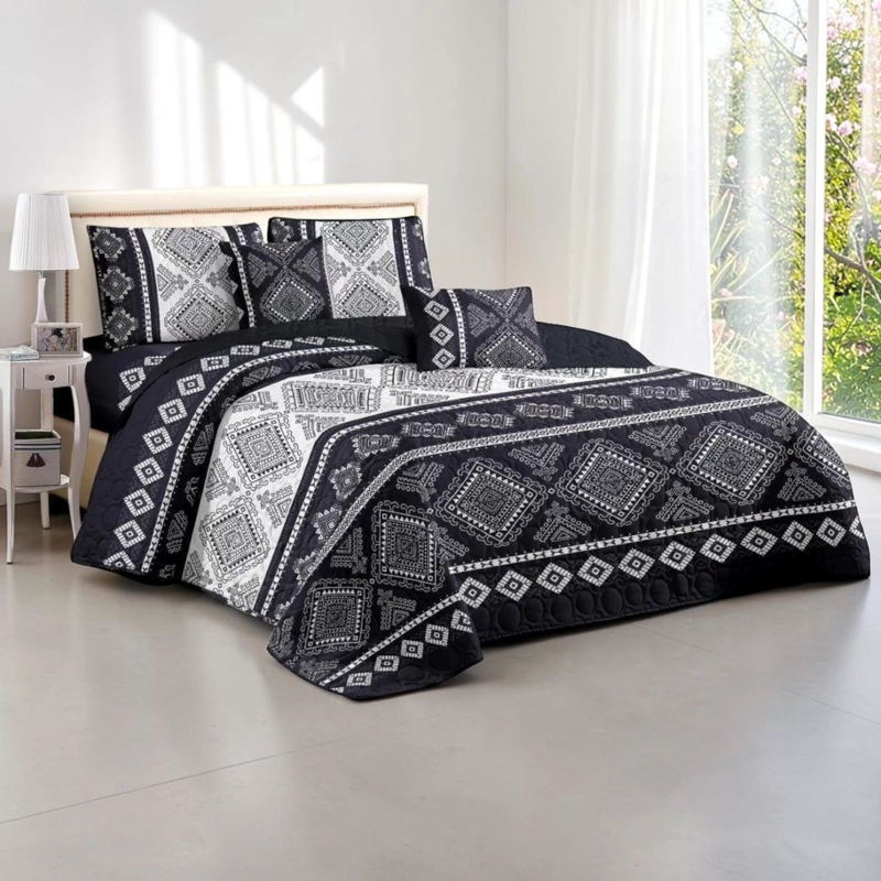CUBRECAMA QUILT DE VERANO DE 1.5 PLAZAS MEDIDA 180X230CM DELGADO + 1 FUNDA DE ALMOHADA CMV15P-KD-37 - 1