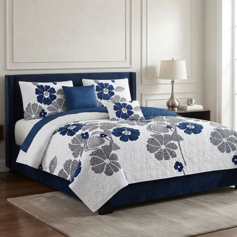 CUBRECAMA QUILT DE VERANO KING MEDIDA 250X270CM DELGADO + 2 FUNDAS DE ALMOHADA CMVKING-KD-25 - 1