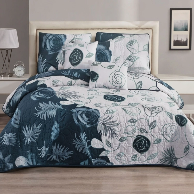 CUBRECAMA QUILT DE VERANO KING MEDIDA 250X270CM DELGADO + 2 FUNDAS DE ALMOHADA CMVKING-KD-28 - 1