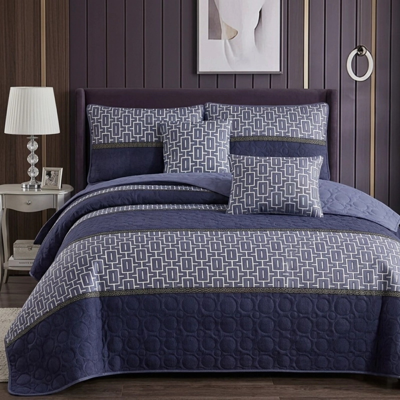 CUBRECAMA QUILT DE VERANO DE 1.5 PLAZAS MEDIDA 180X230CM DELGADO + 1 FUNDA DE ALMOHADA CMV15P-KD-32 - 1