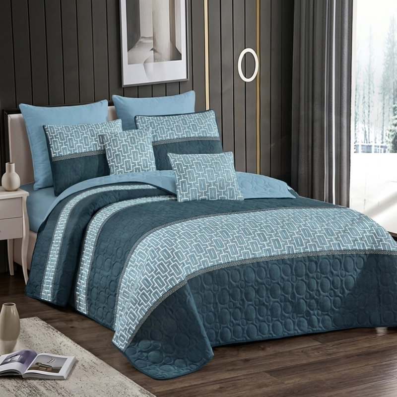 CUBRECAMA QUILT DE VERANO DE 1.5 PLAZAS MEDIDA 180X230CM DELGADO + 1 FUNDA DE ALMOHADA CMV15P-KD-34 - 1