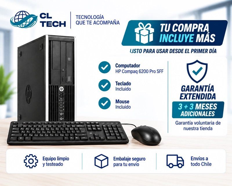 KIT PC COMPAQ 6200 PRO INTEL CORE I3 16GB RAM + TECLADO Y MOUSE - 4