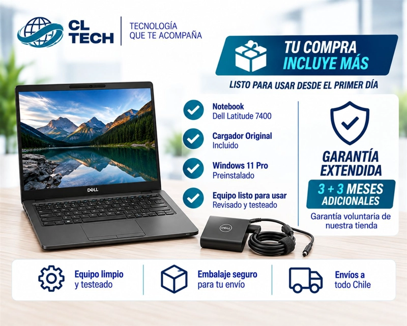 NOTEBOOK DELL LATITUDE 7400 INTEL CORE I7-8665U 8GB RAM SSD 256GB 14 FHD - 4