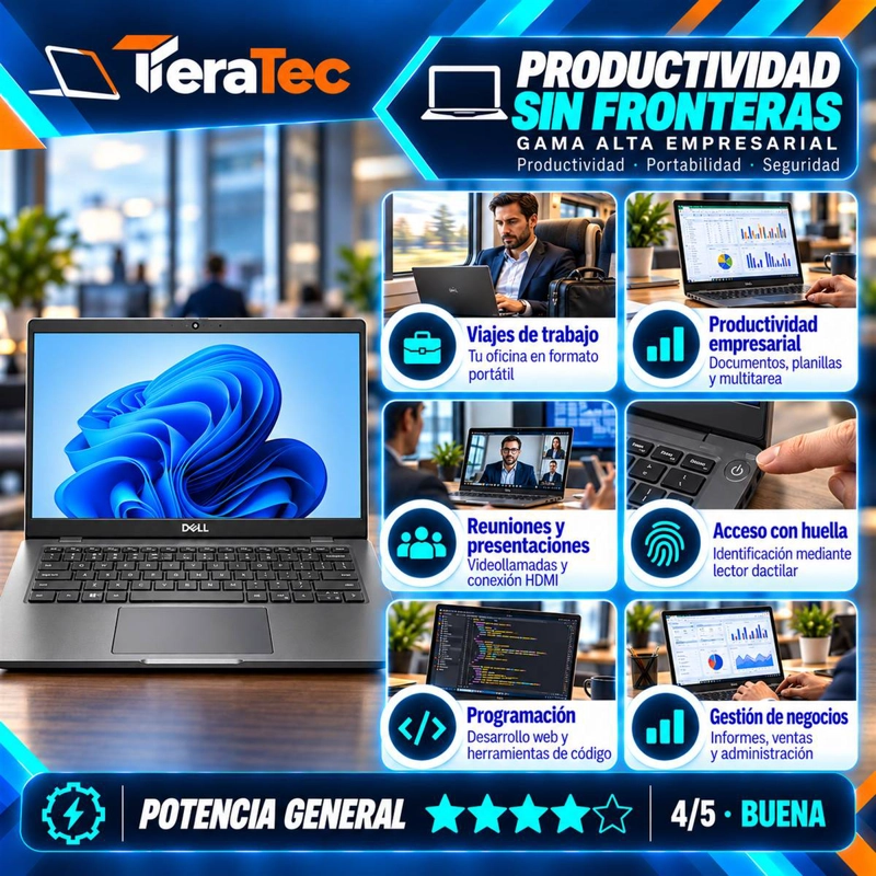 NOTEBOOK DELL LATITUDE 7420 CORE I7-1185G7 11ª GENERACION 16GB RAM SSD NVME 256GB REACONDICIONADO - 5