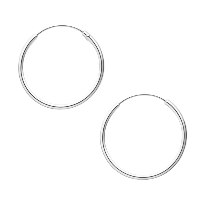 AROS ARGOLLA LISA 20MM PLATA LEY 925 - 1