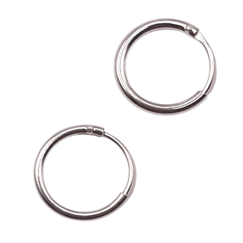 AROS ARGOLLA DE PLATA LISA 10 MM - 1
