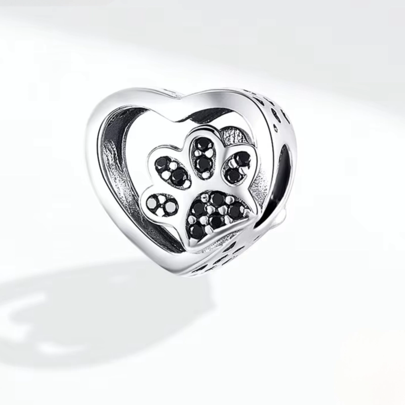 CHARM HUELLA PERRITO EN PLATA 925 - 1