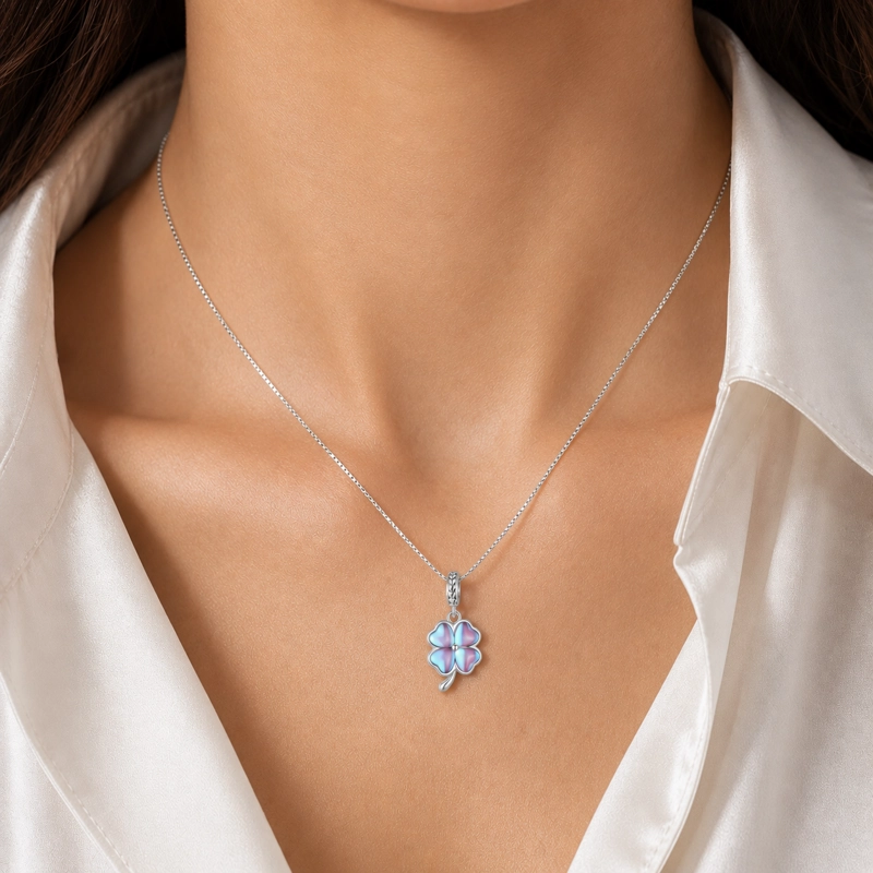 CHARM TRE BOL MORADO EN PLATA 925 - 2