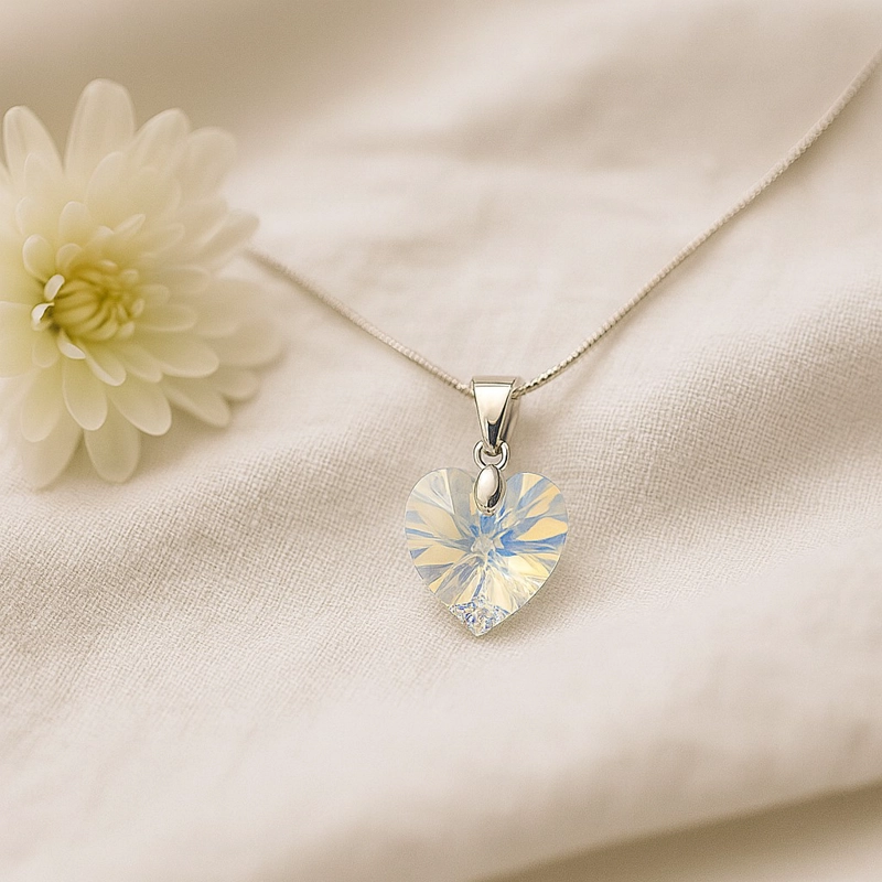 COLLAR CRISTAL AUSTRIACO AURORA BOREAL 14MM EN PLATA 925 - 3