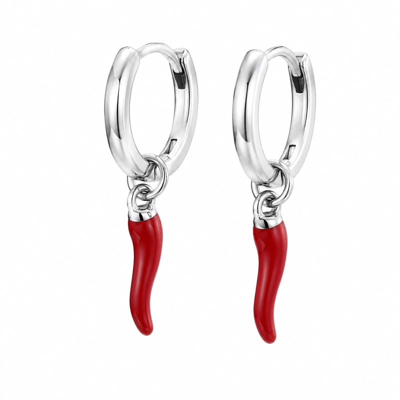 AROS ARGOLLA AJI DE LA SUERTE ACERO INOXIDABLE UNISEX