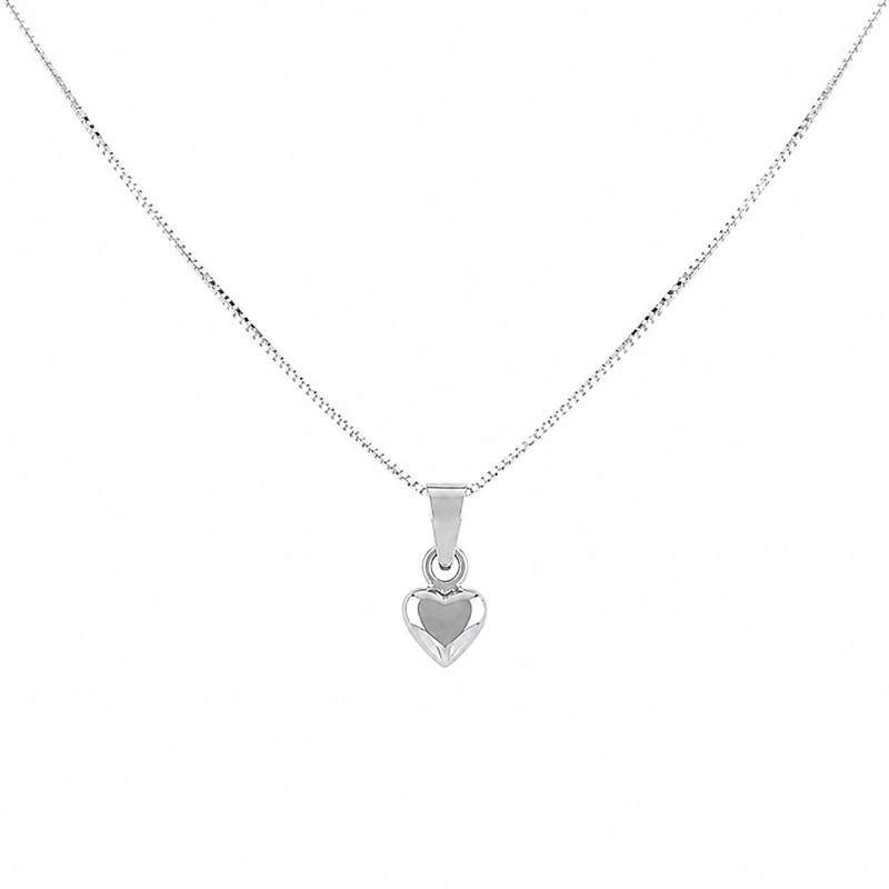 COLLAR CORAZON MINIMALISTA PLATA LEY 925 - 1