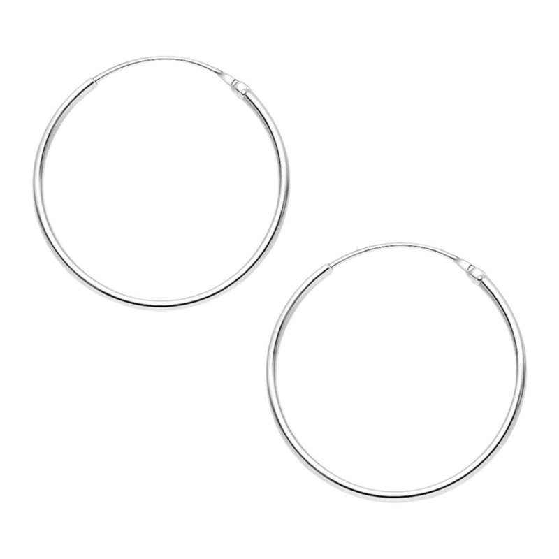 AROS ARGOLLA LISA 25MM PLATA LEY 925 - 1