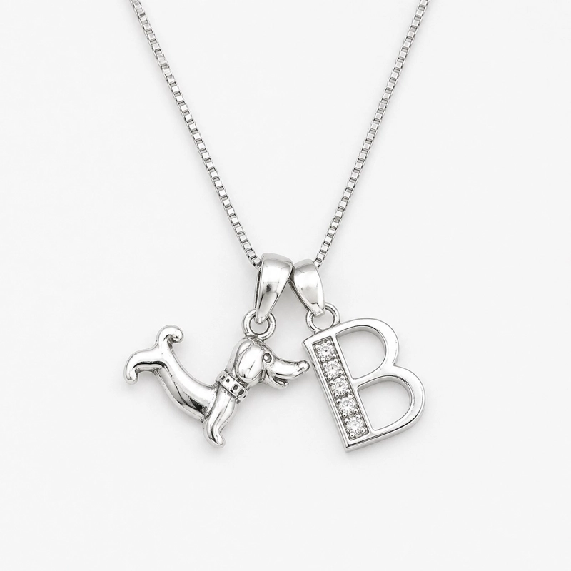 COLLAR PERRITO SALCHICHA + INICIAL PERSONALIZADA PLATA 925 – EDICION LIMITADA - 4