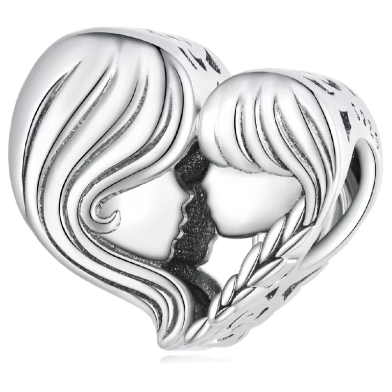 CHARM EN PLATA 925 MADRE E HIJA - 1