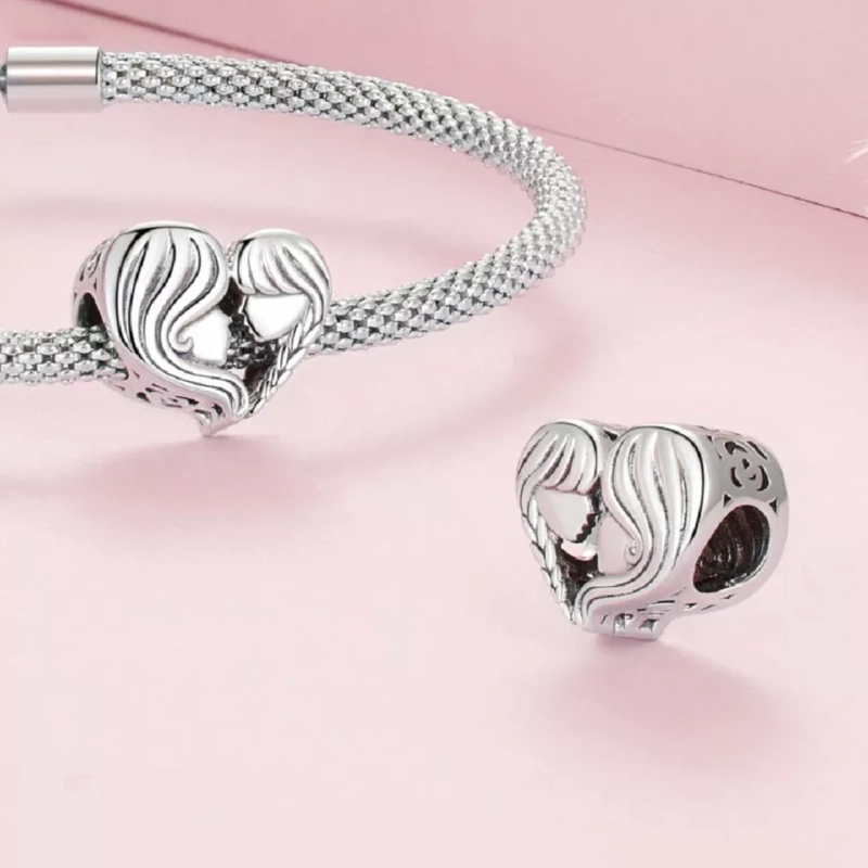 CHARM EN PLATA 925 MADRE E HIJA - 2