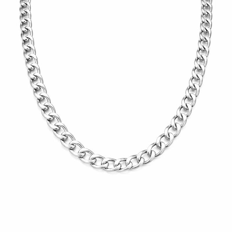 CADENA CUBANA HOMBRE 7MM ACERO INOXIDABLE - 1