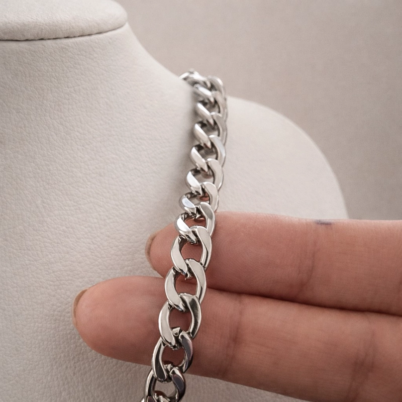 CADENA CUBANA HOMBRE 7MM ACERO INOXIDABLE - 2