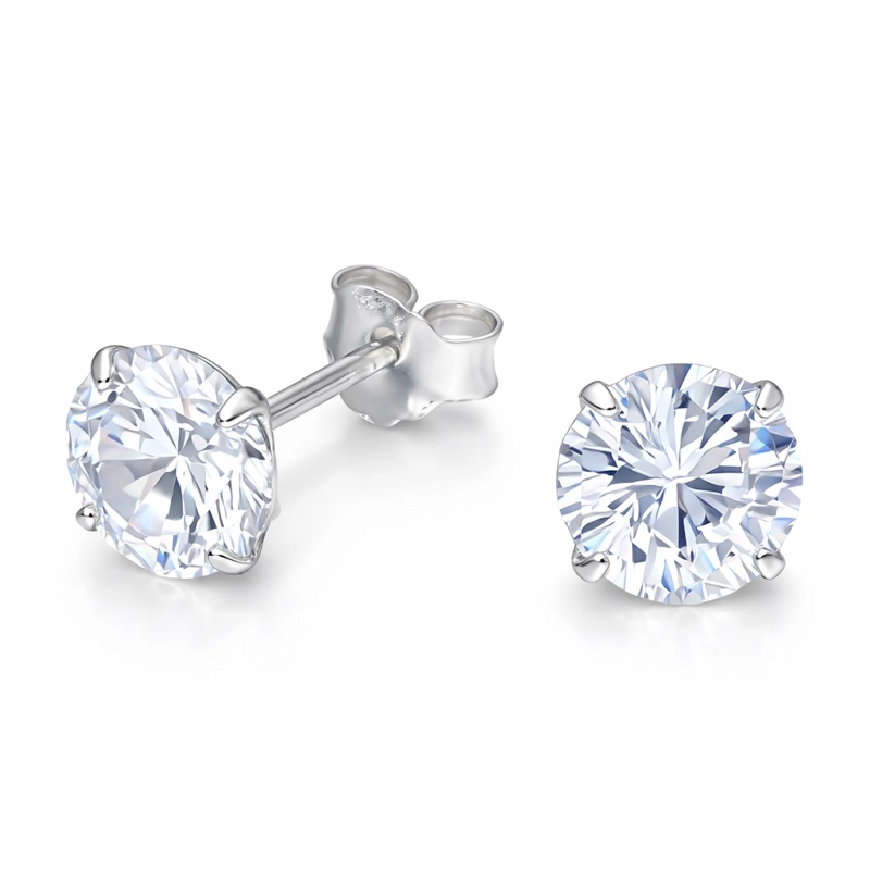 AROS CIRCON 6MM UNISEX EN PLATA 925